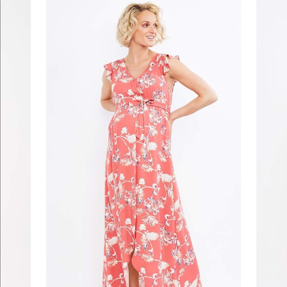 Splendid Floral Maternity Maxi Dress